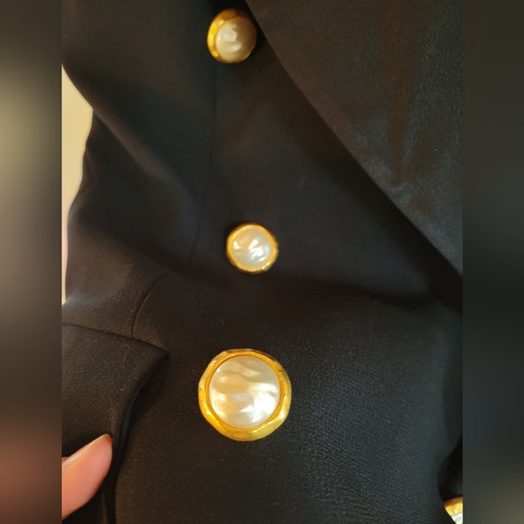 Sz 6 Vintage Ann Taylor Halter Tuxedo Dress - Picture 4 of 4